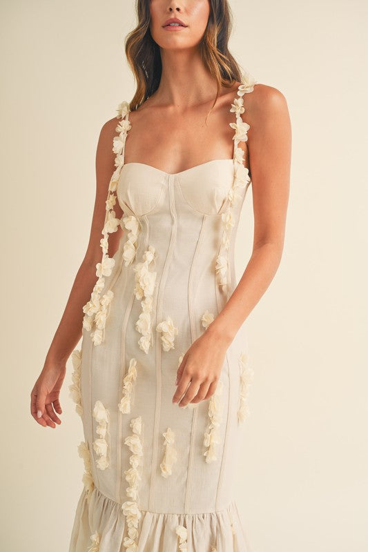 Cleo Floral Detail Midi Dress