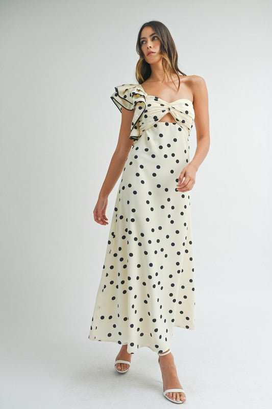 Cream Dot Dress - RTS