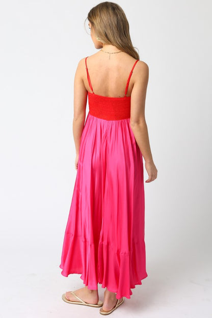 Red & Pink Savanah Dress