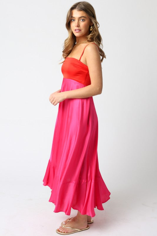 Red & Pink Savanah Dress