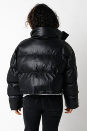 Black Puffer Crop Jacket