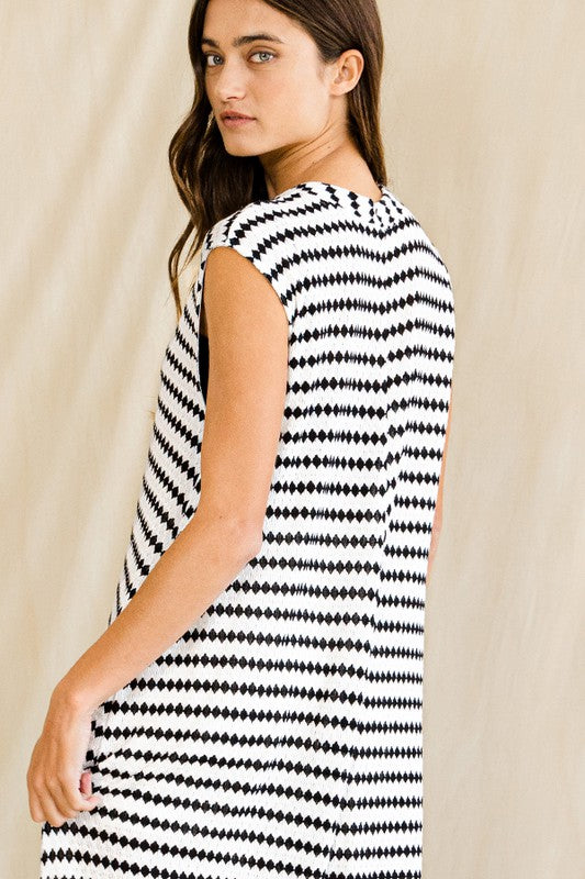 Wide Leg Stripe Knit Jumpsuit