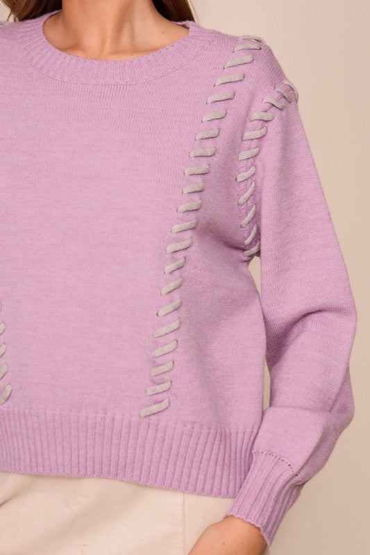 Billie Lavender Sweater - RTS