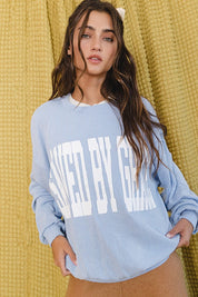 Blue Saved By Grace Sweatshirt