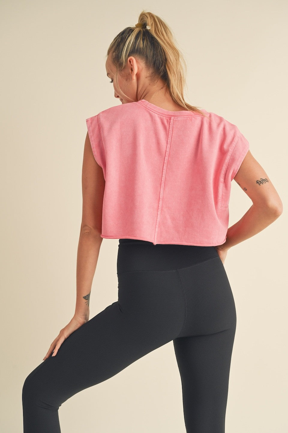 Pink Mineral Wash Tank Top