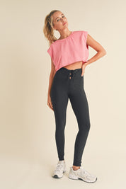Pink Mineral Wash Tank Top