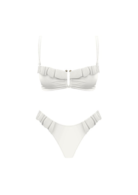 White Lotus Garden Bikini Set
