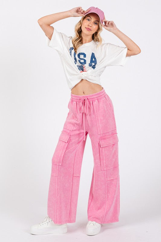 Pink Mineral Stretch Pants