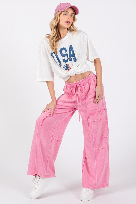 Pink Mineral Stretch Pants