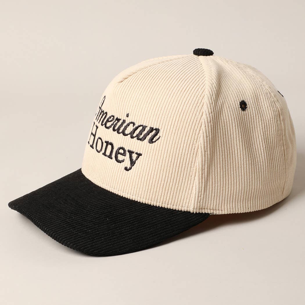 American Honey Corduroy Trucker Baseball Cap