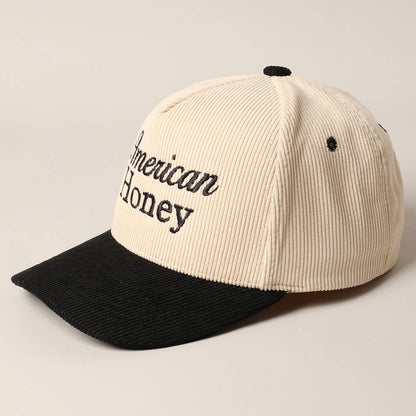 American Honey Corduroy Trucker Baseball Cap