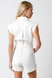 Faith White Romper