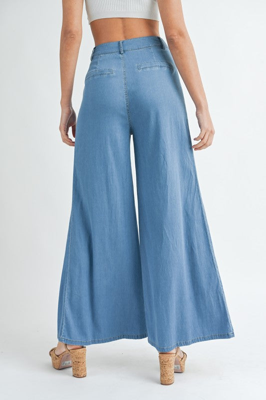 Wide Leg Denim Pants