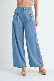 Wide Leg Denim Pants