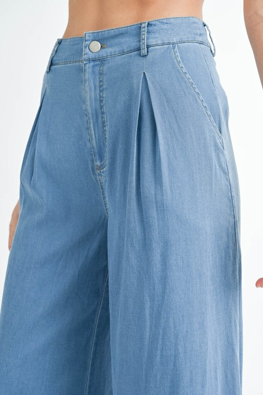 Wide Leg Denim Pants
