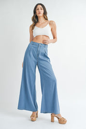 Wide Leg Denim Pants