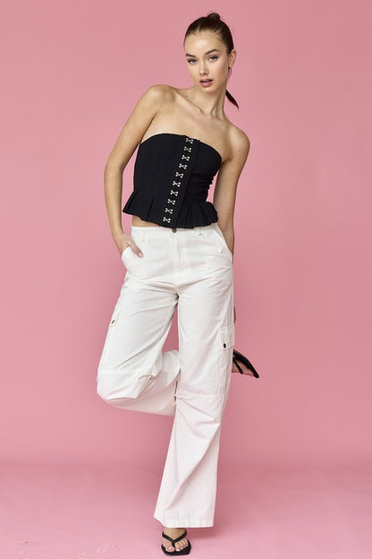 White Olivia Cargo Pant