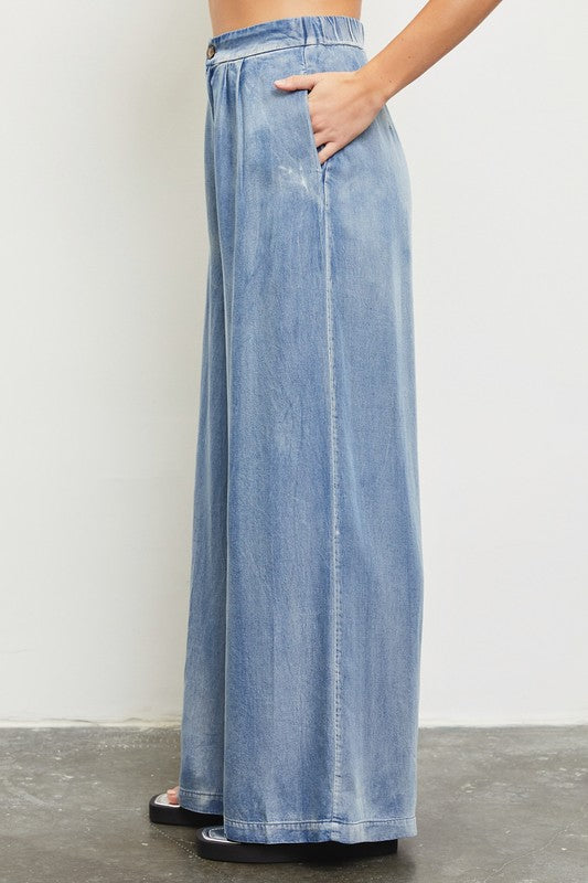 Wide Leg Light Denim