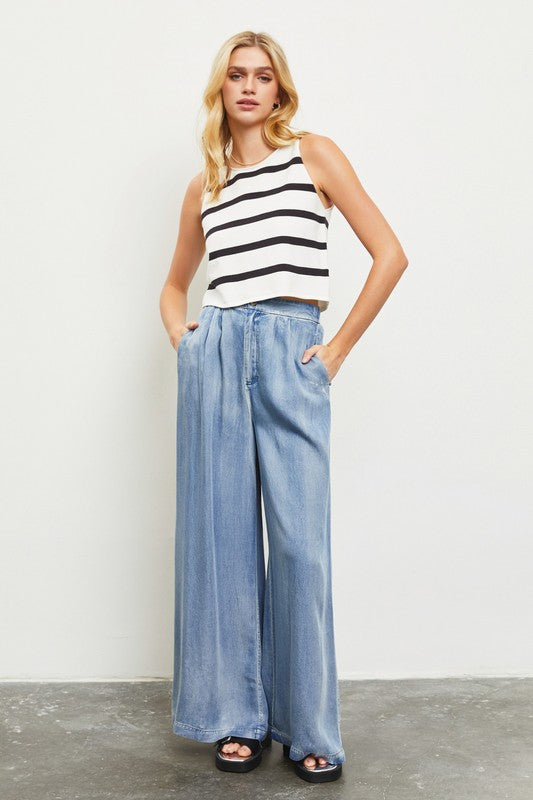 Wide Leg Light Denim