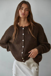 Brown Knit Cardigan