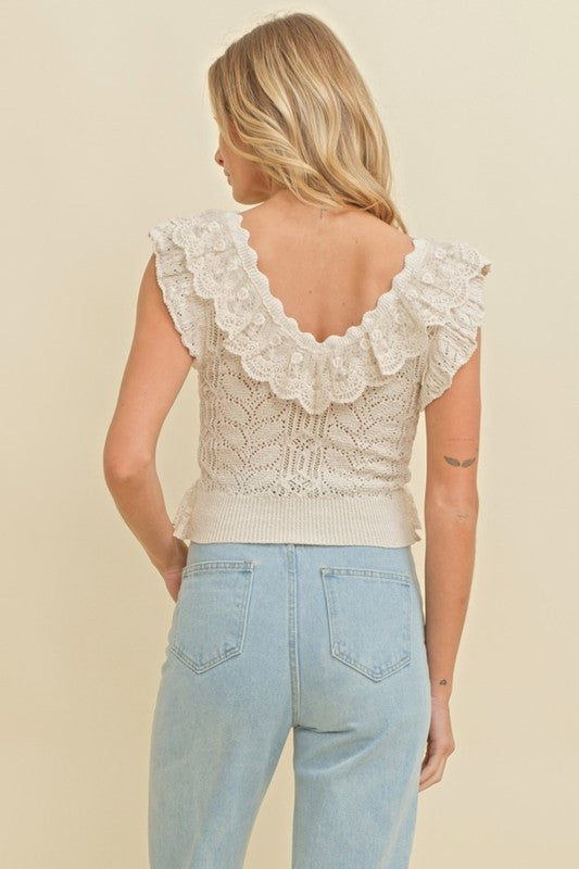 Ruffle Lace Top