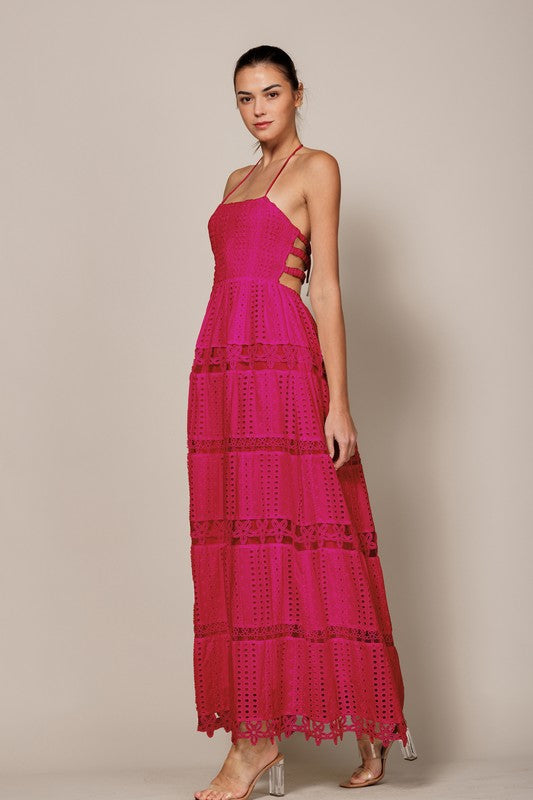 Pink Tiered Maxi Dress