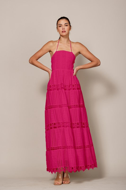 Pink Tiered Maxi Dress