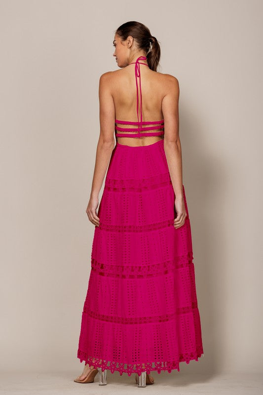 Pink Tiered Maxi Dress