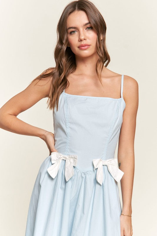 Blue & White Bow Dress