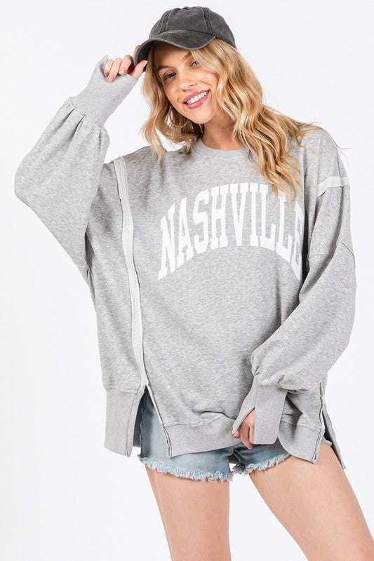 Grey Pullover Nashville Sweatshirt