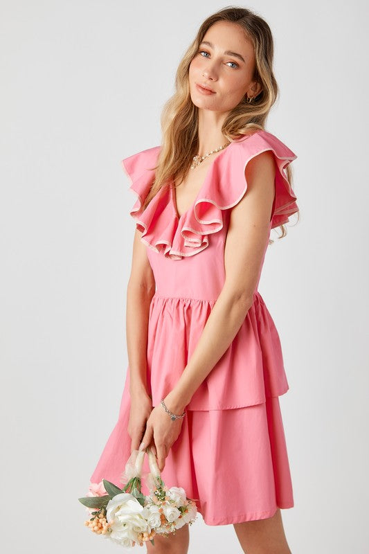 Pink Tiered Dress