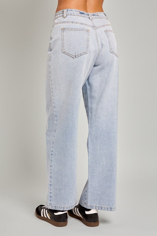 Waist Bow Detail Jeans