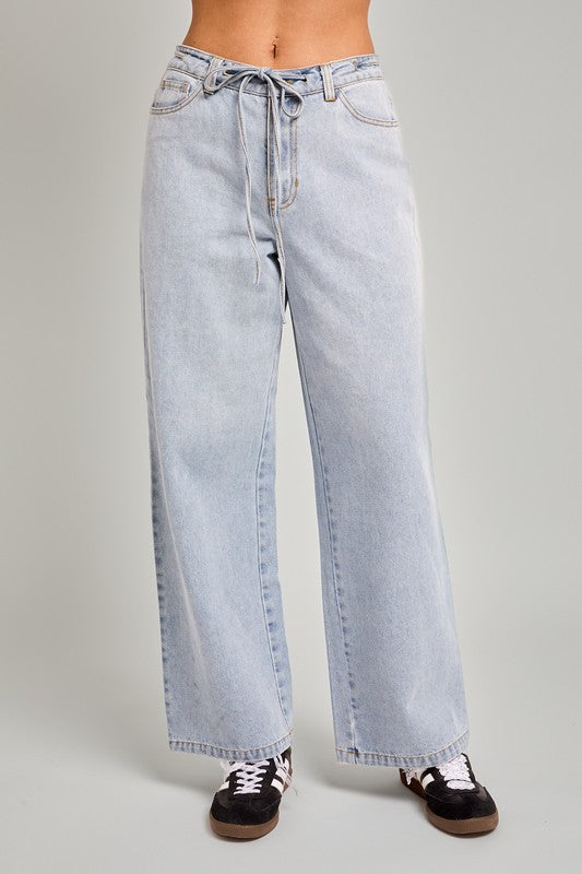 Waist Bow Detail Jeans