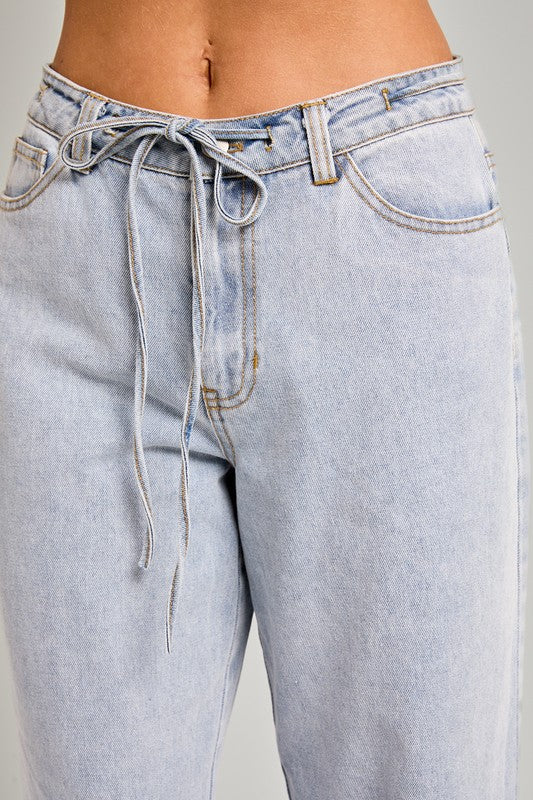 Waist Bow Detail Jeans