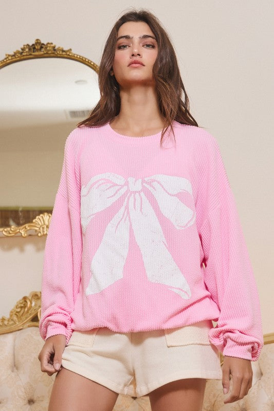 Pink Bow Sweatshirt