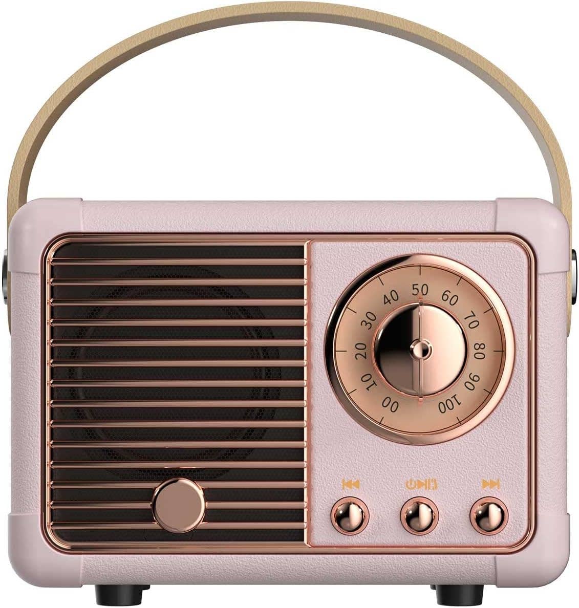 Pink Vintage Bluetooth Speaker
