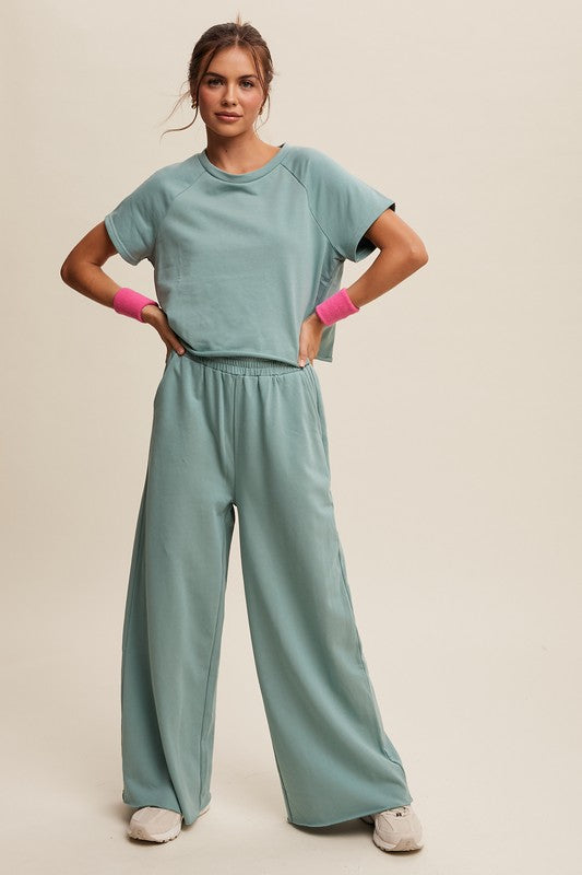 Sage Tee & Wide Leg Pants Set