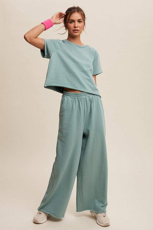 Sage Tee & Wide Leg Pants Set