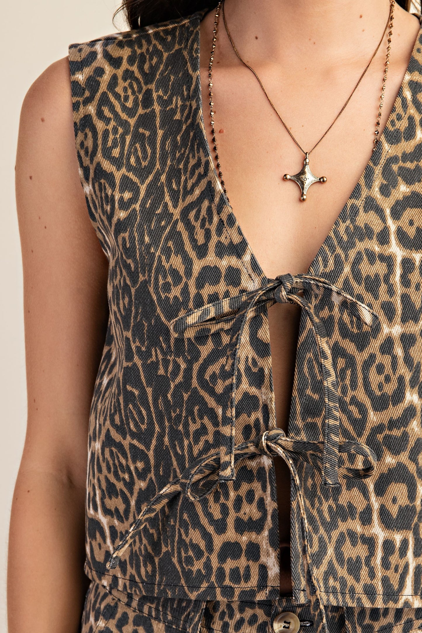 Leopard Print Vest