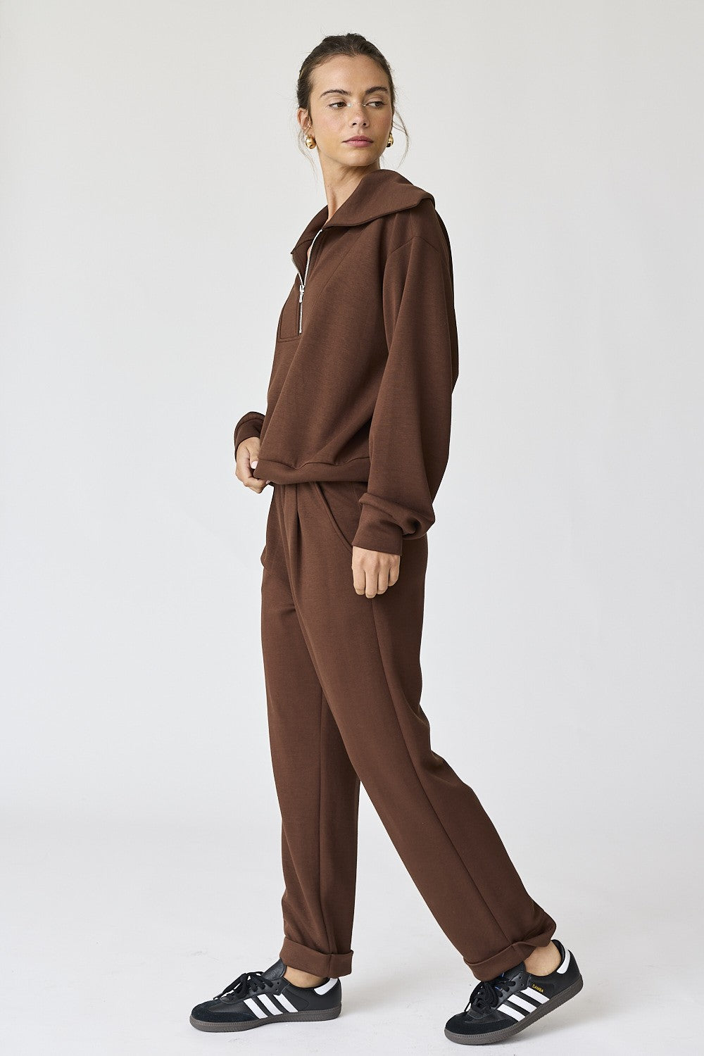 Espresso Half Zip Pullover/Pants Set