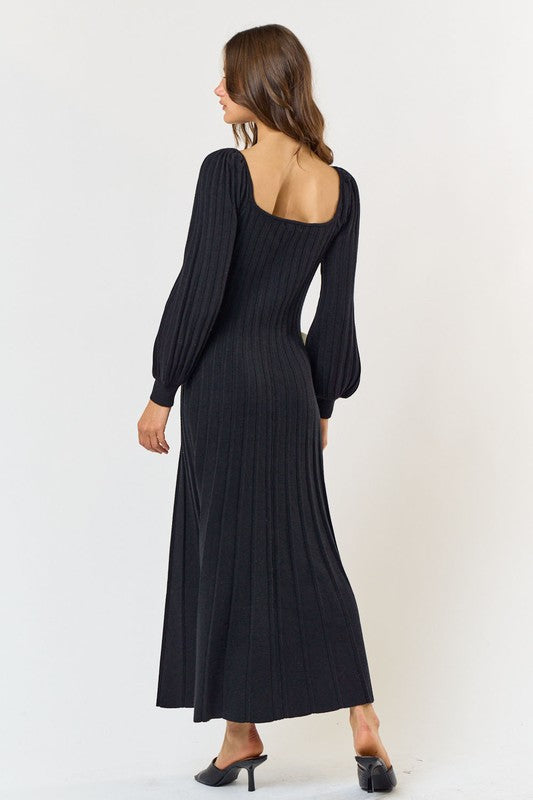 Bow Front Sweater Maxi Dress