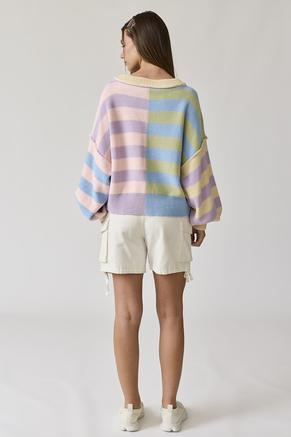 Multicolor Striped Knit Pullover