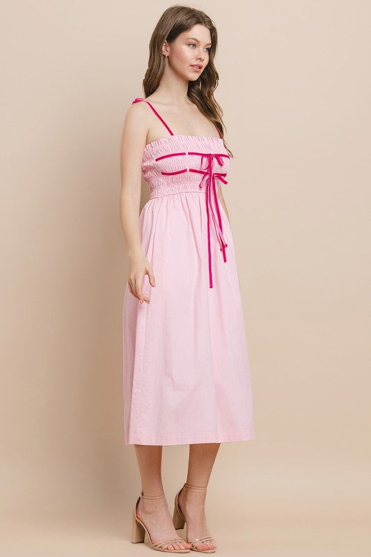 Pink Bow Maxi Dress