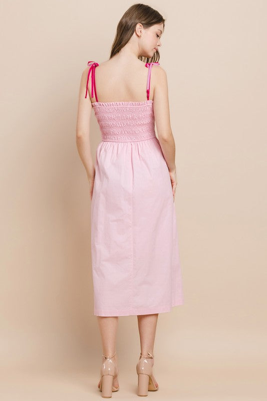 Pink Bow Maxi Dress