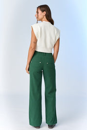 Hunter Green Wide Leg Pant