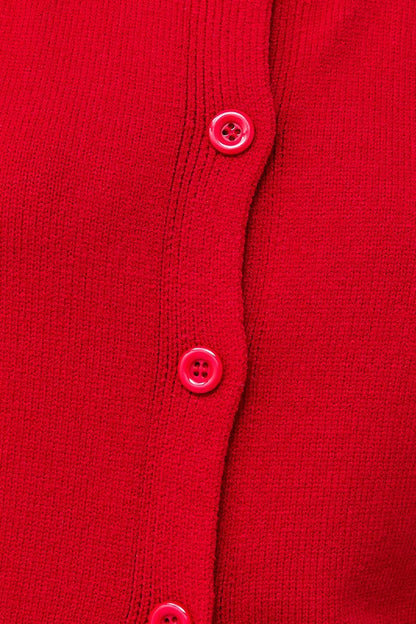 Red Button Down Sweater