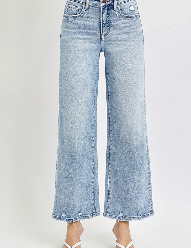 Light Blue Wide Leg Jeans RDP5936