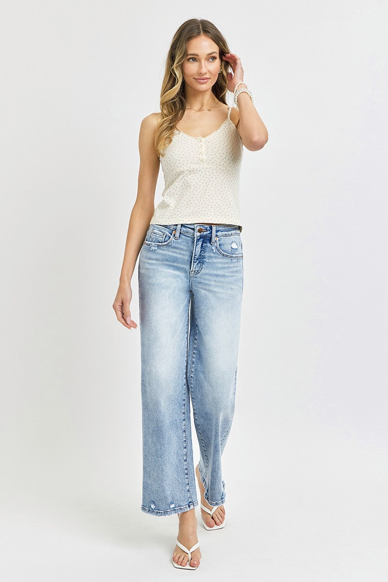 Light Blue Wide Leg Jeans RDP5936