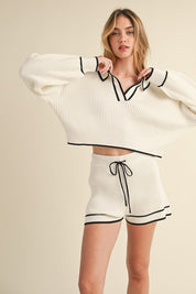 Off White Knit Set