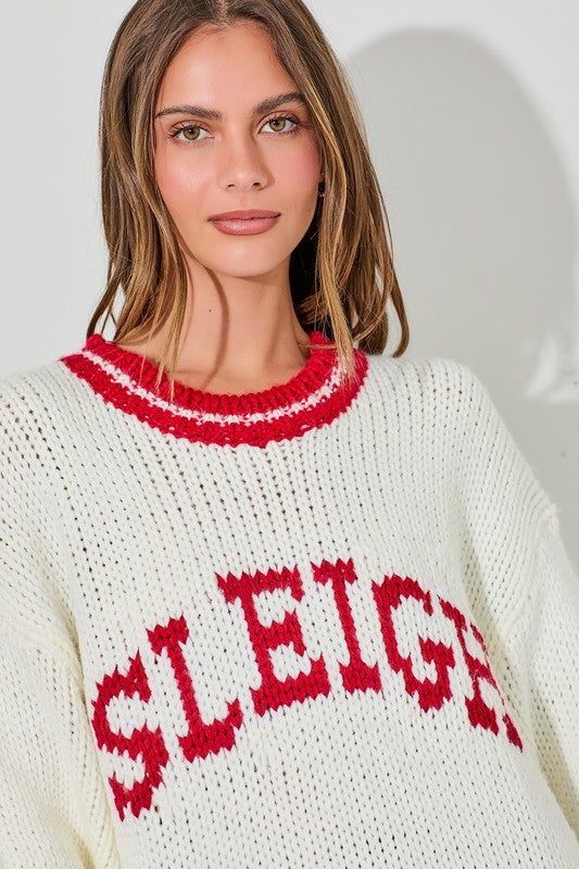 Ivory Sleigh Knit Sweater